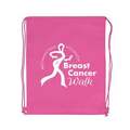 Breast Cancer Awareness Pink Non-Woven Heavy Duty Backpack (16"x20") - Screen Print